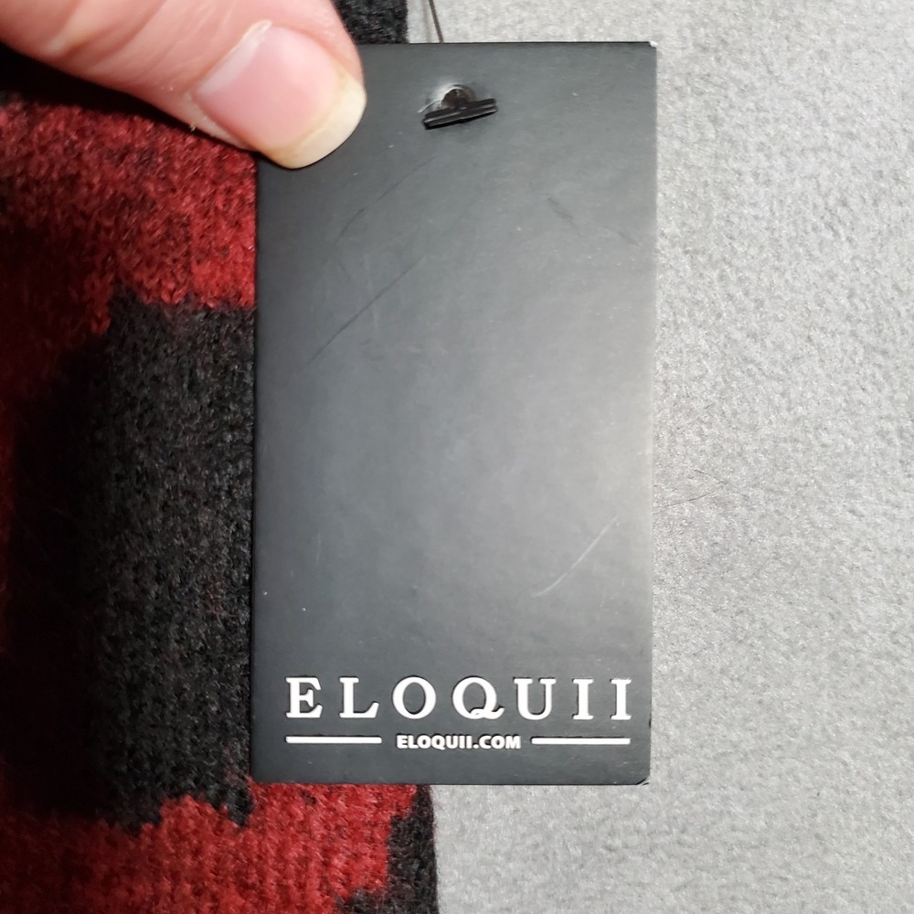 Eloquii Cardigan Womens Plus 26/28 Red Leopard Animal Print Sweater Mob Wife NEW - Picture 5 of 9